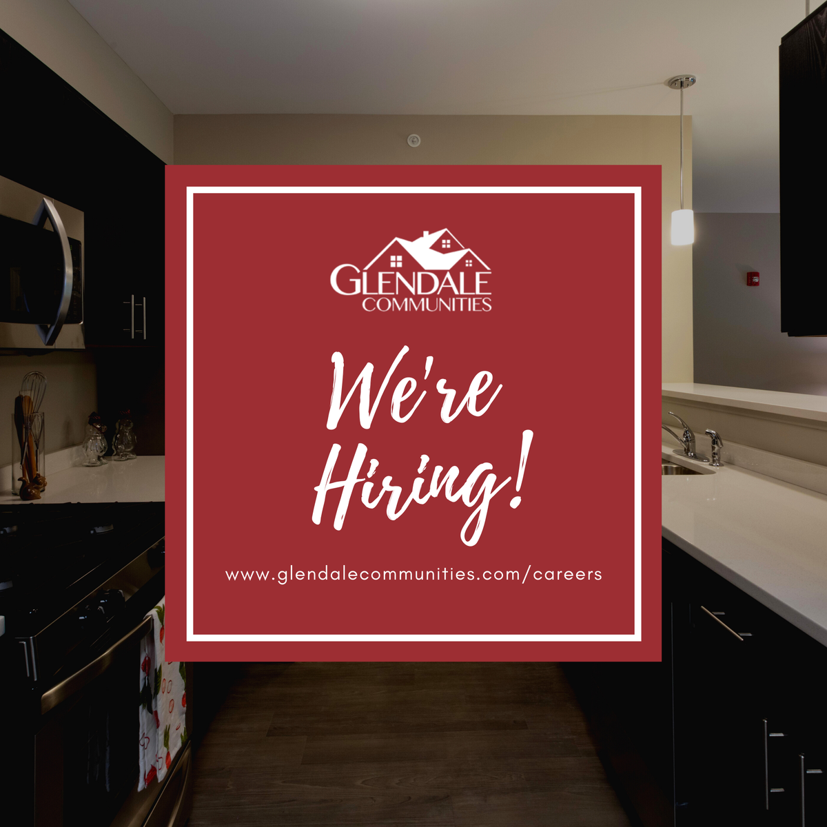 We're hiring!🗣

Glendale Communities is currently looking for an Apartment Cleaner at our Niagara Falls location, and a Maintenance Technician at our Amherst location! Come join us in keeping our gorgeous apartments top-notch for our tenants!

Visit our website to apply TODAY!