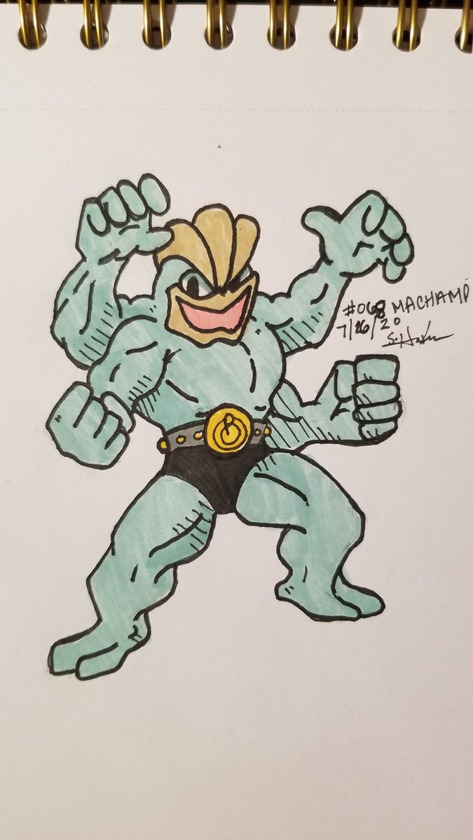 Reverrii_Pixy's tweet photo. #DrawEveryPokemon
068 #Machamp
#Pokemon β’ #PokemonArt β’ #TraditionalArt β’ #Drawing https://t.co/cHNqvjdk03