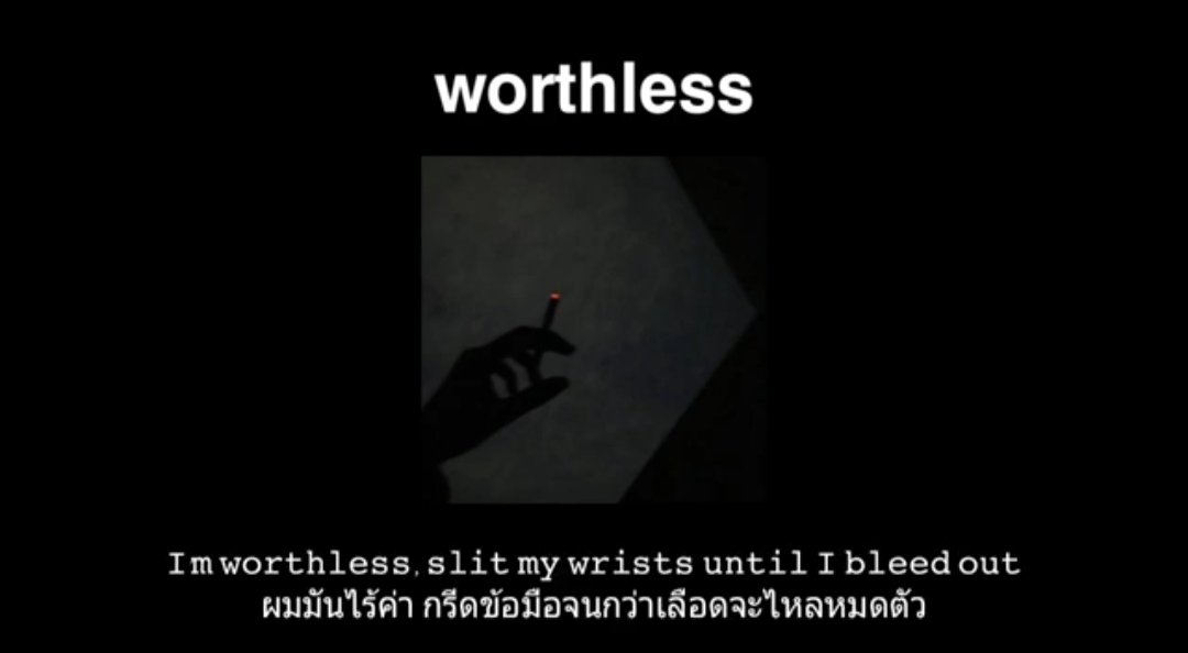 aprilitsme_'s tweet photo. เพลงที่ผมชอบที่สุด
worthless​
#โรคซึมเศร้า https://t.co/ttpwqQ6VMq
