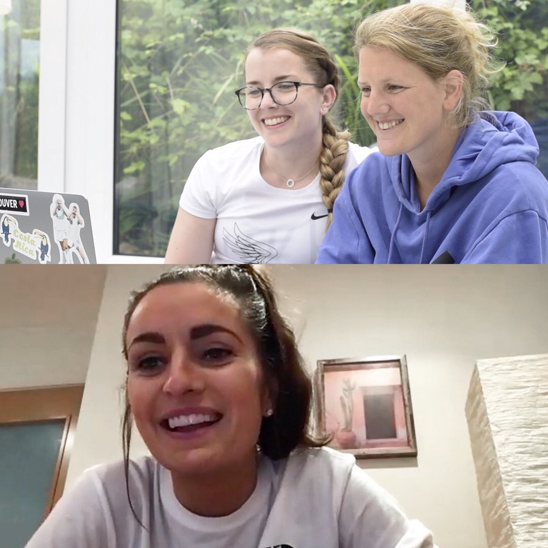 GirlsontheBall's tweet photo. 🎥 We’ve been having some lovely chats with players in Ireland ahead of the league resumption in a couple of weeks, including DLR Waves captain, @Catherine_91x &amp; Shelbourne FC and Ireland player Jessica Ziu . 

Videos coming soon 👀 

#FAIWNL #CantSeeCantBe https://t.co/jNu8NndVI5