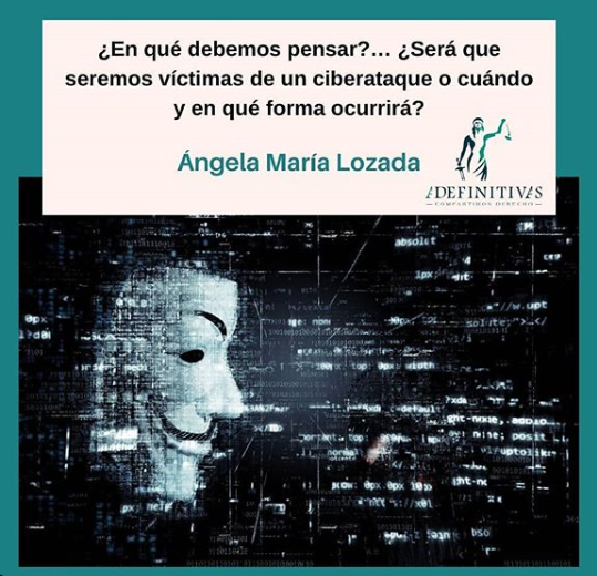 Angie Lozada (@cyberabogada) on Twitter photo 👩🏻💻 ¿En qué debemos pensar?…
¿Será que seremos víctimas de un ciberataque o cuándo y en qué forma ocurrirá?
Estuvimos conversando un poco con <a href="/A_definitivas/">A definitivas - Portal Jurídico</a> en mi artículo sobre Cibercrimen.
👉 bit.ly/395CbA1
#Cibercrimen ¦ #Ciberseguridad ¦ #ProtecciónDeDatos 👩🏻💻 ¿En qué debemos pensar?…
¿Será que seremos víctimas de un ciberataque o cuándo y en qué forma ocurrirá?
Estuvimos conversando un poco con <a href="/A_definitivas/">A definitivas - Portal Jurídico</a> en mi artículo sobre Cibercrimen.
👉 bit.ly/395CbA1
#Cibercrimen ¦ #Ciberseguridad ¦ #ProtecciónDeDatos