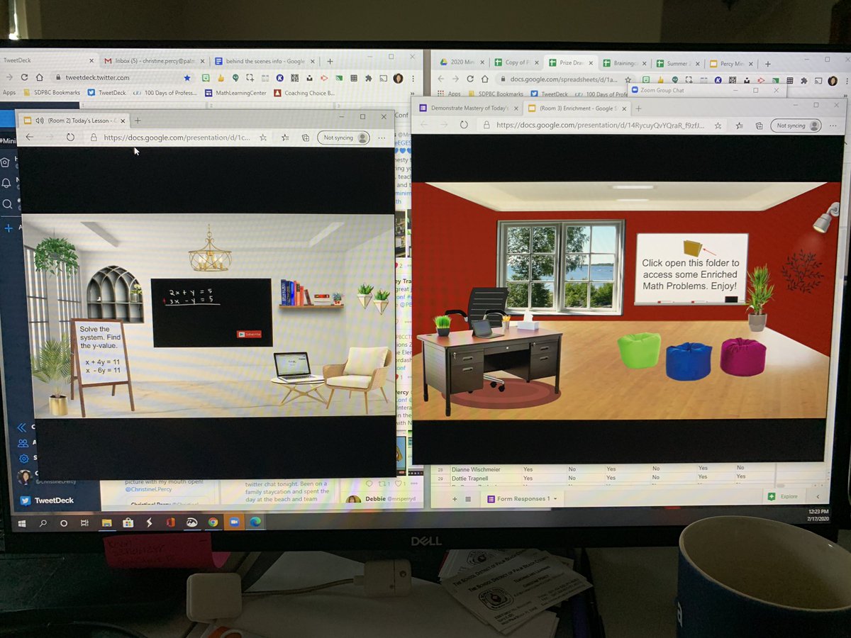 ChristineLPercy's tweet photo. #MiniMathConf @PBCCTMath @FCTMath learning a fun engaging way to differentiate virtually with @MangaiNeel https://t.co/zeJLw2zgKu