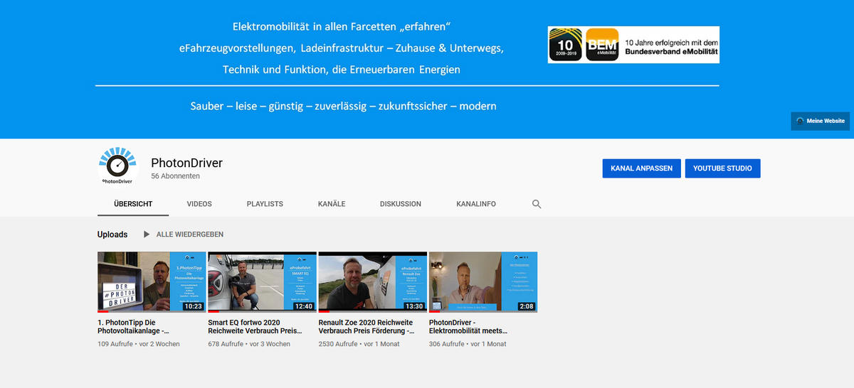 Der PhotonDriver nun auf YouTube - einfach mal reinschauen und umschauen, liken, kommentieren und abonnieren - Merci :-)

youtube.com/channel/UCH0_5…