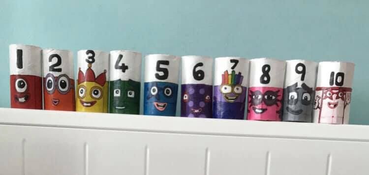 numberblocks's tweet photo. These are so clever and made from recycled toilet paper rolls! Well done #CleverMum Lindsey. https://t.co/yYWbY9zN40