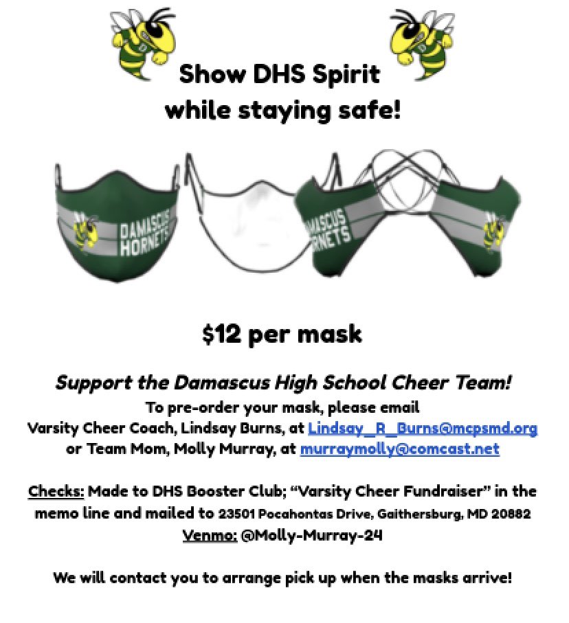 We are clearly going to need these for a while, why not support your favorite school! Please let us know if you would like to order! 💚💛🐝
