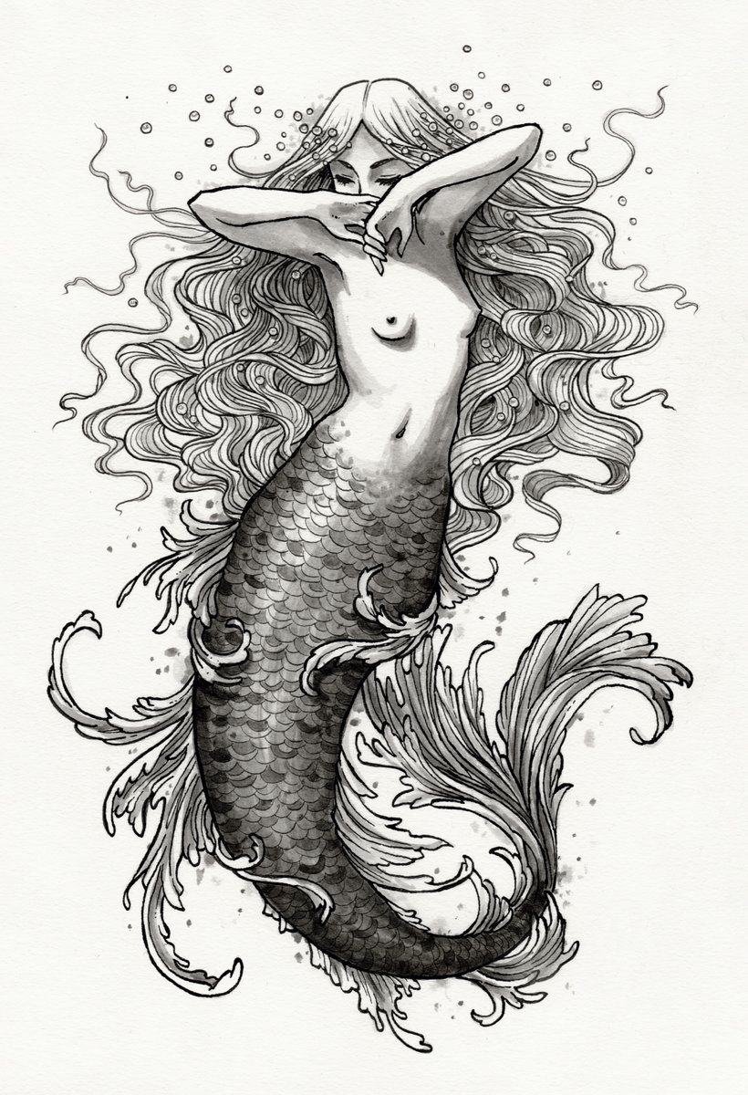 Ink Mermaid &amp; Unicorn ✨

Prints https://t.co/U60hisl2Dq 