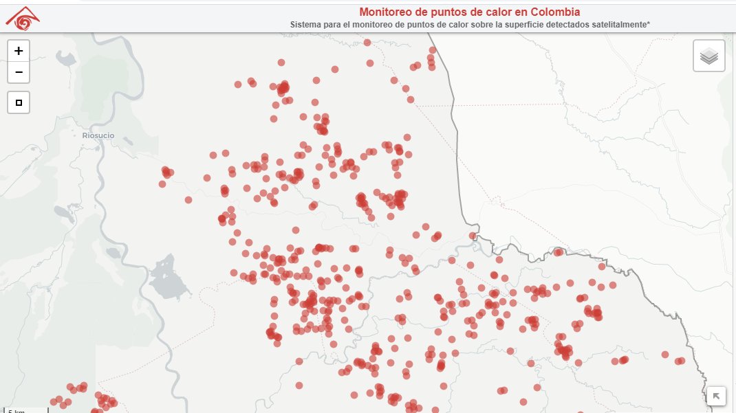 lasillavacia's tweet photo. El alcalde de Riosucio, Conrad Valoyes, se comprometió a sembrar 60 mil árboles para tratar de reforestar lo que se ha tumbado. 

Pero en lo que va del 2020, según el @IDEAMColombia , han aparecido más de mil puntos de calor relacionados con incendios y quemas en zonas boscosas. https://t.co/wRdlu78TKT