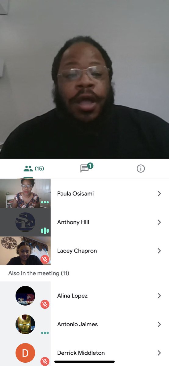 misscguillory's tweet photo. Virtual Party in Teen Town with campers, camp leader, site coordinator and site administrator! @Msreboot2020A @MrJNickerson @lace_chap @HistoryStrong @Mr_Gadget007 https://t.co/LrJtIS3skU