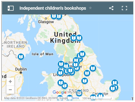 Still a work in progress but here's a map with links to over 70 independent children's bookshops. They all need sustained customer support to help them survive beyond the next few months. …ildrenreadingforpleasure.blogspot.com/2020/07/indepe…