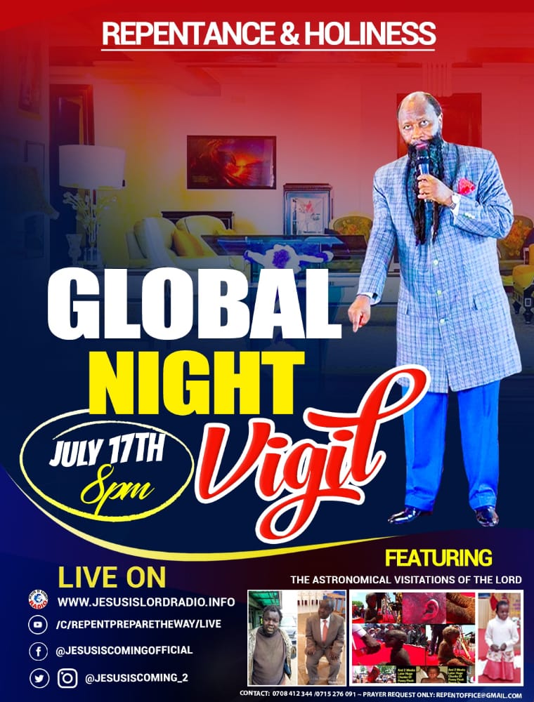 OtengoHillary's tweet photo. Revelation 3:10

Since you have kept my command to endure patiently,
I will also keep you from the hour of trial that is going to come on the whole world to test the inhabitants of the earth.

Those who will endure in holiness will gain Eternal life
 
#WorldwideRevivalVigil https://t.co/aSDgaN5PXu