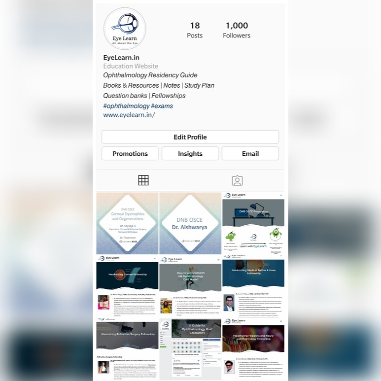 EyeLearn_in's tweet photo. First 1000 Instagram followers! Thank you!
.
.
.
.
#thankyoupost #eyelearn #exam #OSCE #fellowship #residency #ophthalmology #ophthalmologist #cornea #glaucoma #optics #lens #cataract #retina #vitreoretinalsurgery #uvea #strabismus #oculoplastics #neuroophthalmology #1kfollowers https://t.co/pJczESf78J