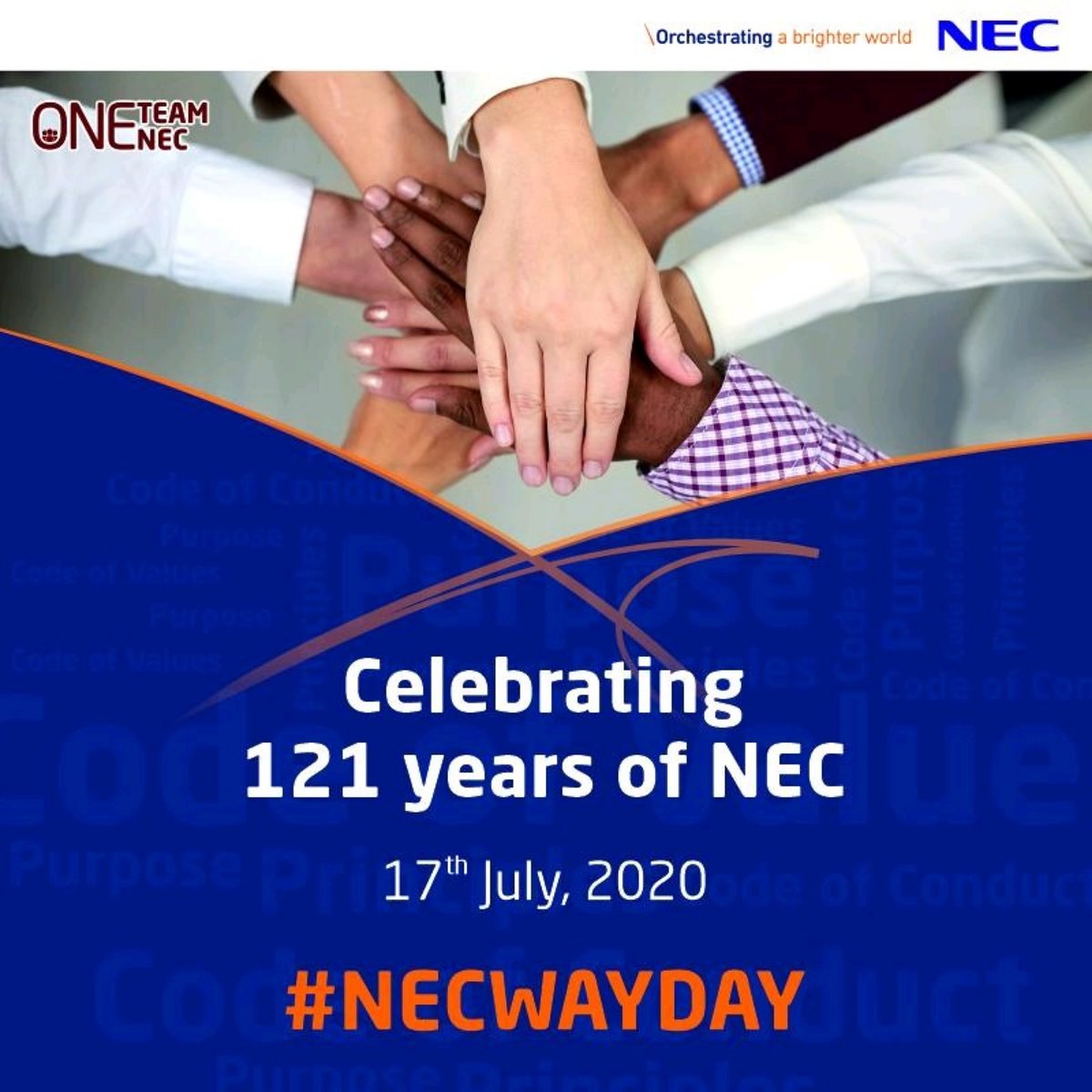 nec_colombia's tweet photo. Hoy cumplimos #121years de compromiso con la creación de valor social. 
El #NECWAYDAY revitaliza nuestro propósito y la dirección para servir a nuestra sociedad con nuestra innovación y pasión para hacer de este mundo un lugar mejor
 #NEC #Tecnologia #IA #SmartCity
#telcos #IoT https://t.co/J3sTFW1goD
