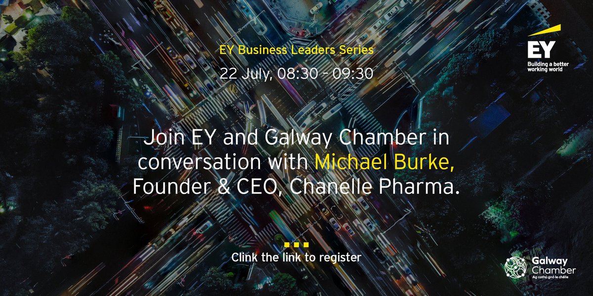 Join <a href="/GalwayChamber/">Galway Chamber</a> and <a href="/EY_Ireland/">EY Ireland</a> for the latest EY Business Leaders Series this 22 July at 8.30am