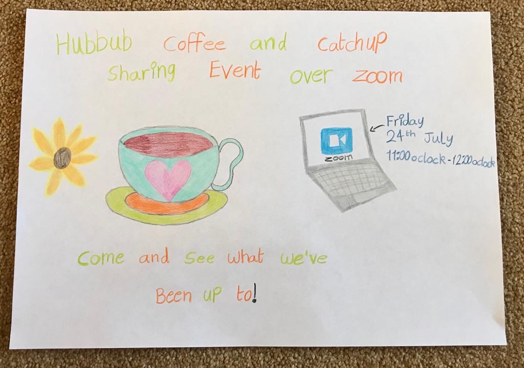 HubbubTheatre's tweet photo. Would you like to join us for a coffee and catch up on what we have been doing in #HubbubAtHome? We'd love to hear your questions (in advance if poss) Please join us & RT @dedaderby @IngoodcoEM @ace_midlands @ace_national @arestlessart @DerbyTheatre ๐ป๐ฆhttps://t.co/qZdaxyU05F https://t.co/olSAlWexRs