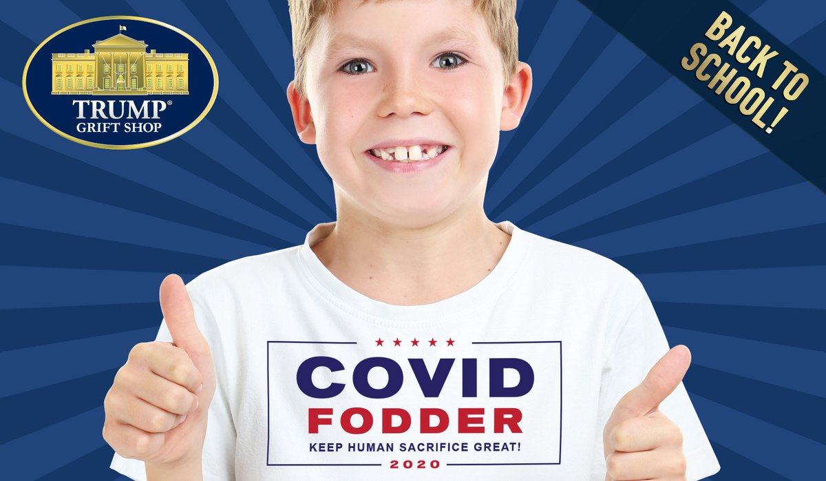 WHITEHOUSE_ORG's tweet photo. ATTN MAGA MOMS! Show losers you worship POTUS so hard, you'd toss your brats into a pit of bubbling lava for him! https://t.co/0FNxqxKqg8 #backtoschool 🇺🇸😷💸☣️🦠💉💰 https://t.co/Nl38rFknWu