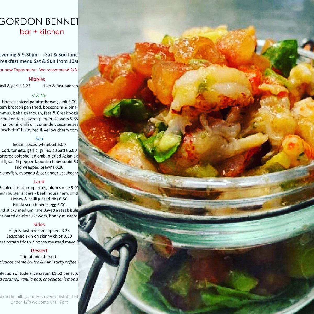 GBSurbiton's tweet photo. Hit Tapa of the day, customers are loving this- Crayfish, avocado and coriander Escabeche. Light refreshing and oh so good for you. Oh and only 106Kcal. What’s not to love.
#healthful #escabeche #tapas #surbitondining #surbiton #mapleroad  #fridayvibes https://t.co/IkP0PCDGEX