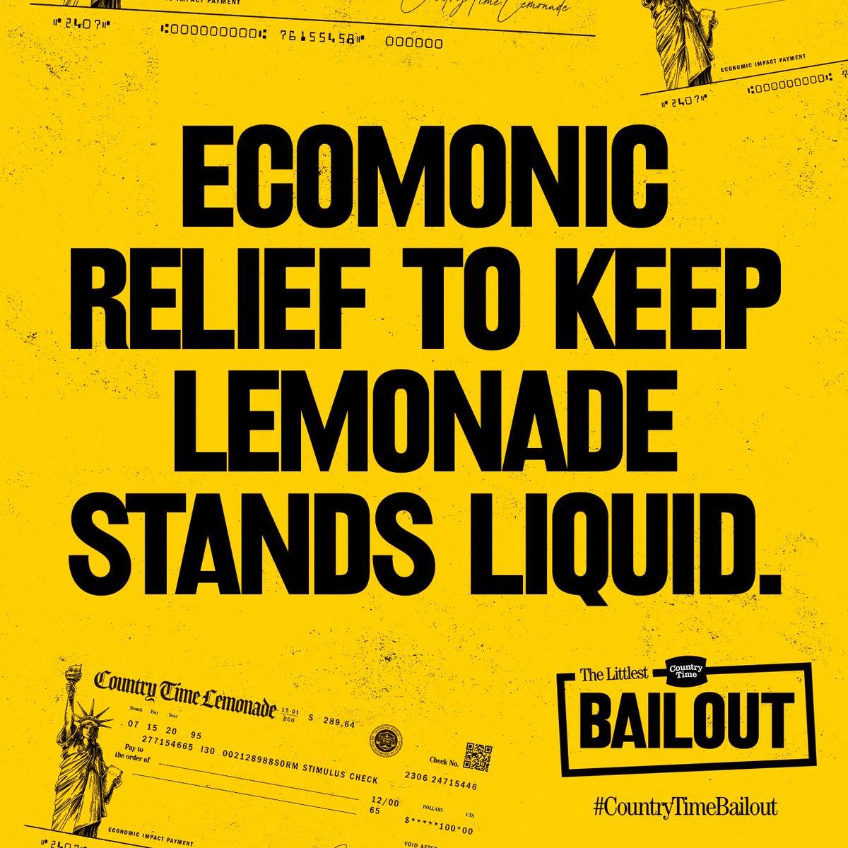 Social distancing ruining your weekend lemonade stand plans? Things are looking up. 
#FridayFeeling #CountryTimeBailout