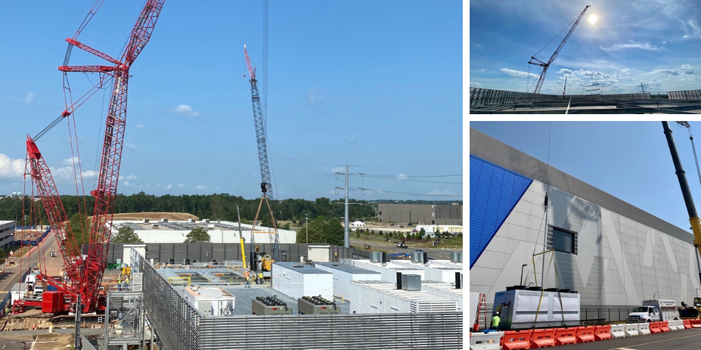 aligneddc's tweet photo. Progress continues on our #Ashburn IAD01 expansion, with additional CACTUS units ready to plug-and-play. Focusing on equipment production, not (on-site construction, is one way Aligned meets #speedtomarket &amp; #scalabillity goals, while mitigating risk and cost. #ExpandonDemand https://t.co/58YI5KeiKA