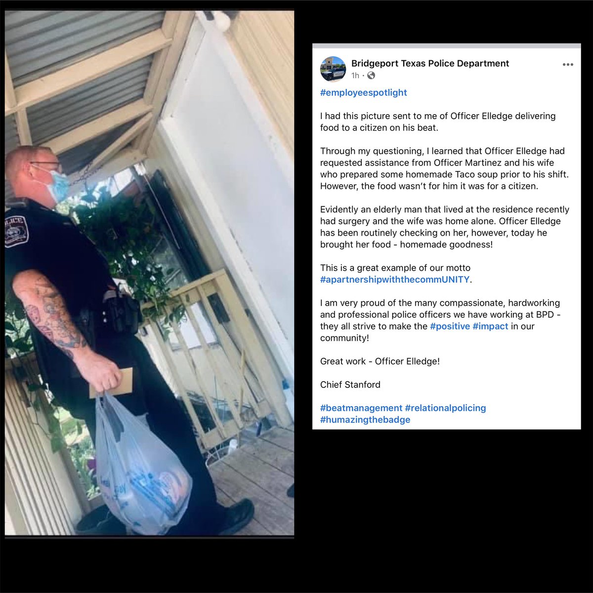 AnnalysaAntics's tweet photo. That’s my officer! ❤️ his heart and how he serves others in the community that we both love dearly❤️ #ApartnershipwiththecommUNITY #mybpd #relationalpolicing #Leadtheway https://t.co/hDomENpTls