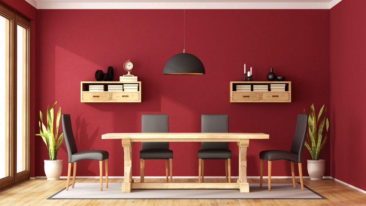 ColorsMotion's tweet photo. Red can raise a room's energy level. In the living room or dining room, red draws people together and can stimulate conversation. In an entryway, it creates a strong first impression. #ColorsinMotion #Carlsbad #CA #homeservice #painters https://t.co/ws1Yp6aPbq