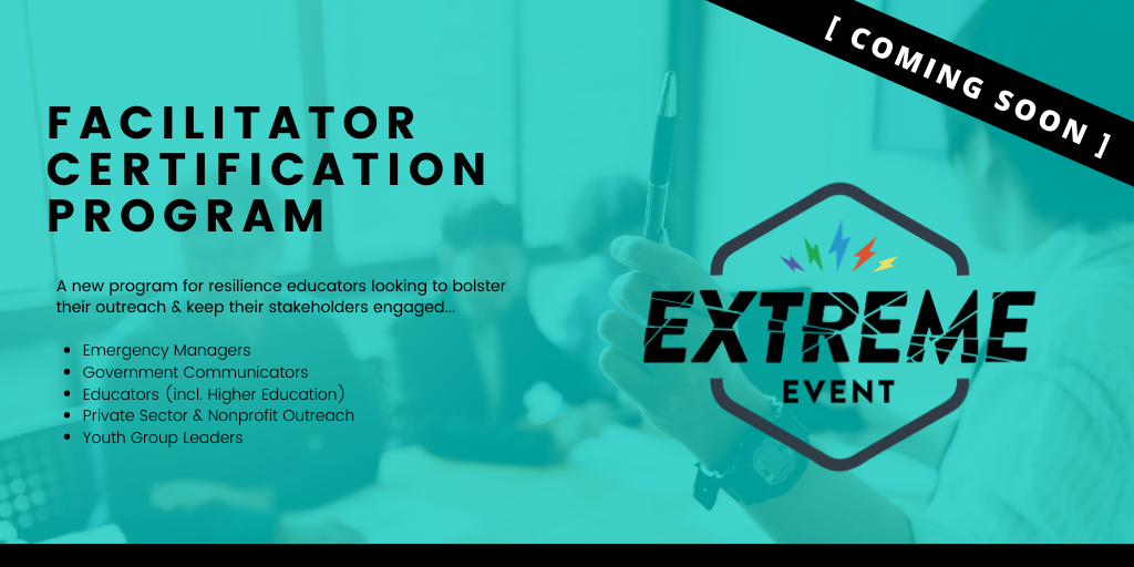 labxNAS's tweet photo. Thanks for joining us #EMGTwitter! In the next few months we’ll be launching a new facilitator training program. If you’d like to be one of our first trained facilitators for your community continue the conversation with #ExtremeEventGame and sign up here! https://t.co/KoYxSA8I7t https://t.co/8LWl8ih6Md