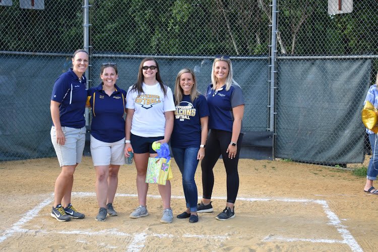 JTHSsoftball's tweet photo. Emily, Gia, Ant and Emma we will miss you! Thank you for your years of dedication to our program! (Shoutout to Lisa Mylod for taking great pics of the event!) https://t.co/collrPTmbd