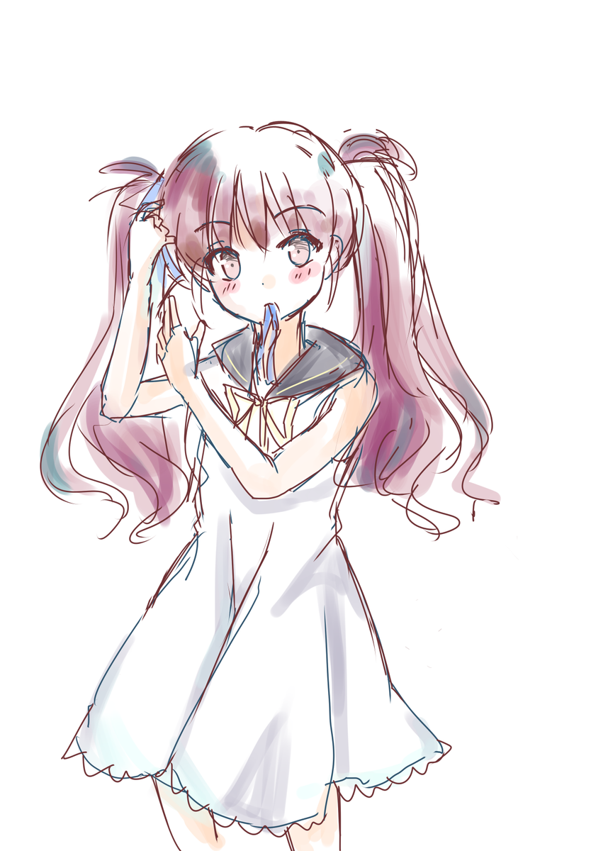 「深夜の落書きうみちゃん 」|くらげ🌙のイラスト