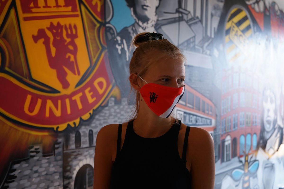MaskchesterMCR's tweet photo. This is #Maskchester... we wear things differently here. We're proud to launch our #Maskchester masks today, celebrating all things #Manchester. Artwork by the brilliant @justineyekons β€οΈ DM us for more information! #facemasks https://t.co/7h6zKPUbfZ