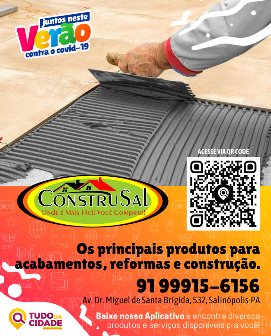 tdcsalinopolis's tweet photo. Encontre a Construsal pelo nosso aplicativo, basta escanear o QR Code ou Baixar na Google Play (pesquise por "Tudo da Cidade").
.
.
juntos neste verão contra o https://t.co/46zs2VEHPN