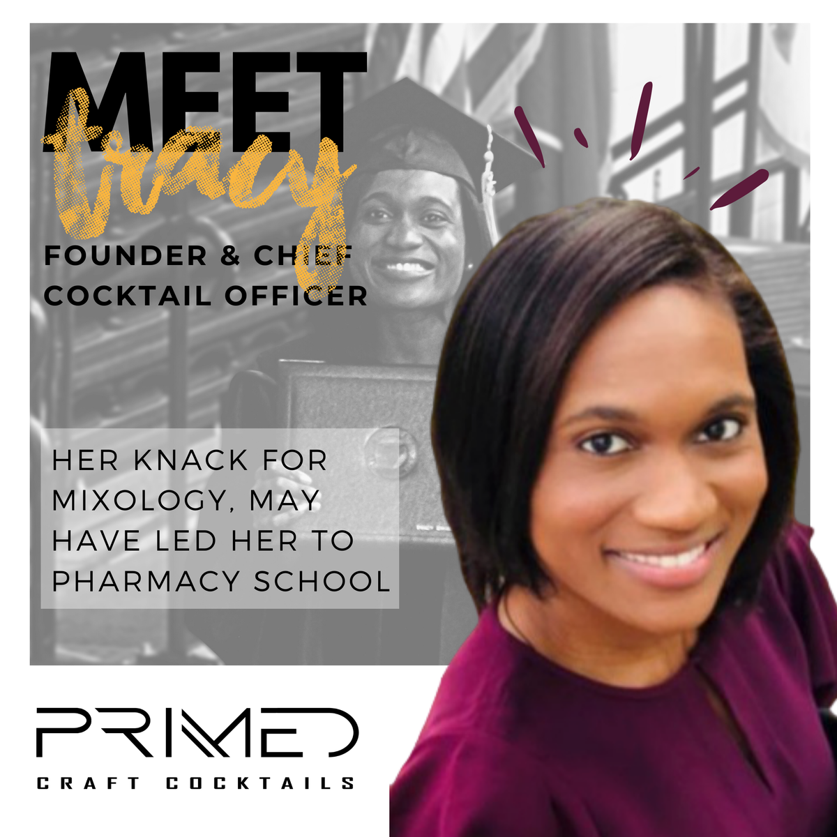 PrimedCocktails's tweet photo. "To me, #cocktails are an artform. There is just something about blending fresh ingredients and premium #spirits that just felt so right. Maybe that’s why I ended up going to #pharmacy school. Who knows?"  ~Tracy O. 

#PrimedCocktails #UberSpiked #entrepreneur #startup https://t.co/NeYHbDN6qK