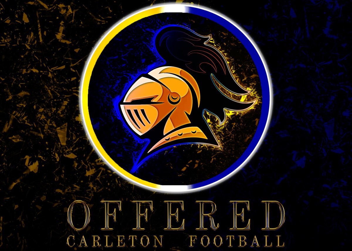 Thankful to receive an offer from Carleton College! Thanks to <a href="/CoachJournell/">Tom Journell</a> <a href="/CarletonFB/">Carleton Football</a> <a href="/CoachCastner/">Brian Castner</a>