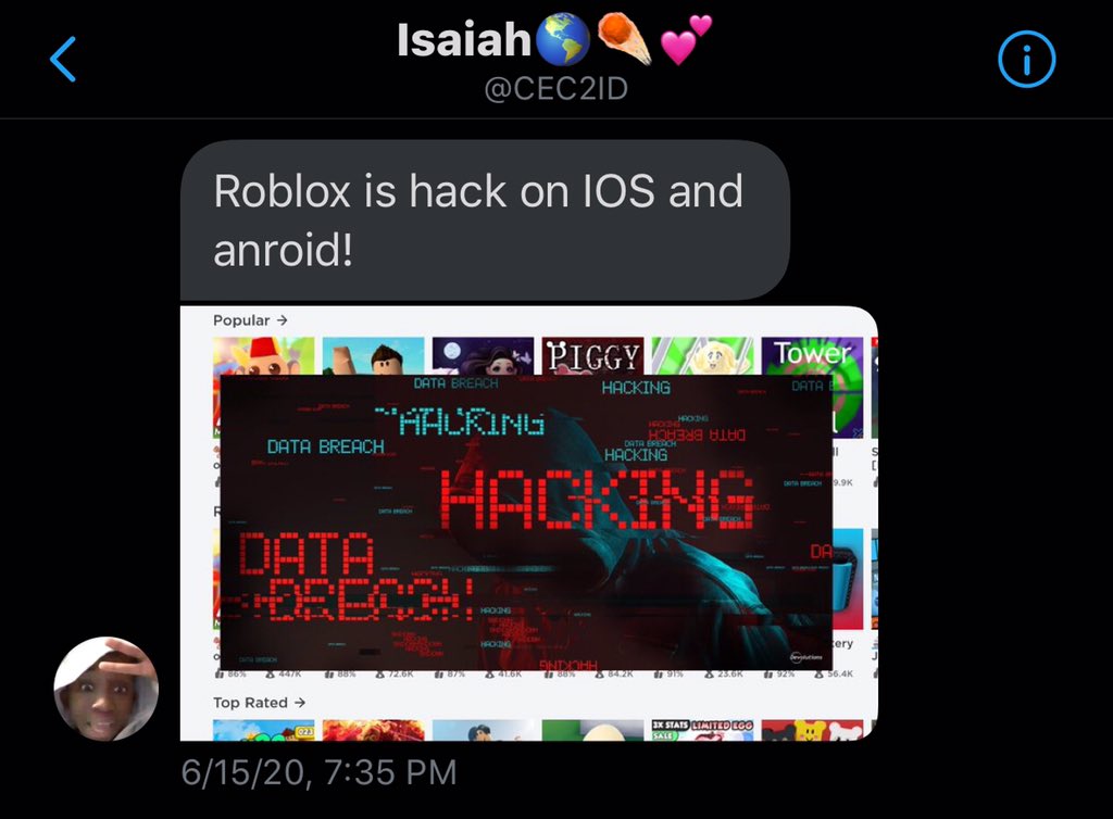 News roblox on X: Unfortunately. Roblox has been hacked :(   / X