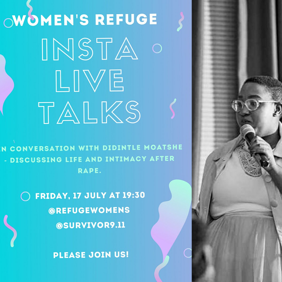RefugeWomens's tweet photo. GOING LIVE AT 19:30!!!!! #METOO https://t.co/6ZirF97Nbo