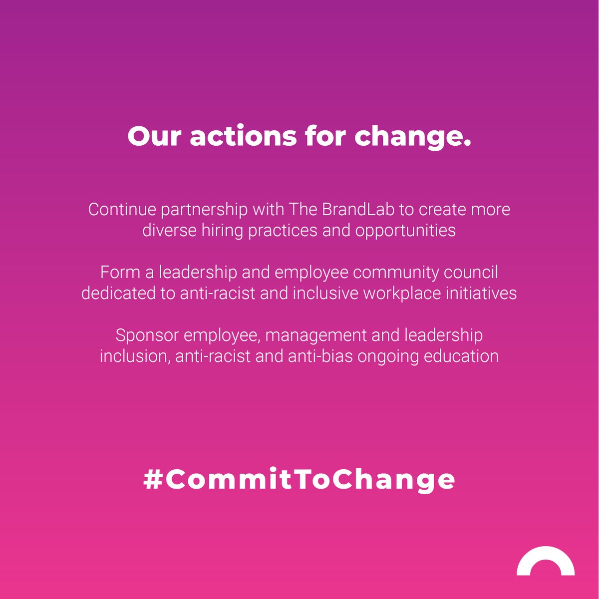 stonearch's tweet photo. We have a responsibility to help change the face &amp; voice of our industry. We’re joining our partners at #TheBrandLab and #600andRising, sharing our agency’s demographics &amp; committing to dismantling bias &amp; disparity within our own walls &amp; in our industry. #CommitToChange #BLM https://t.co/gMrPhAY2Ah