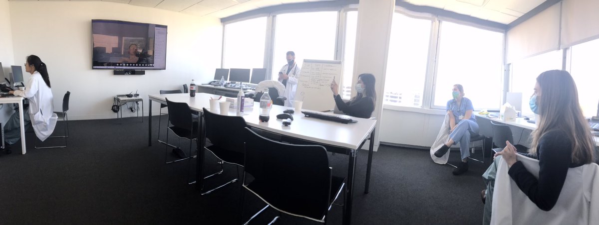 CLENeurons's tweet photo. Monthly Noon wellness conference with lunch and violin music by our wonderful co-resident Josh. Class tuning in virtually. Stroke team appreciates from the workroom 🍽🥤🎻 #neuroTwitter #wellness #MedEd #MedStudentTwitter #neurology #neurologyresidency #MedTwitter https://t.co/TLBVWYIHgH
