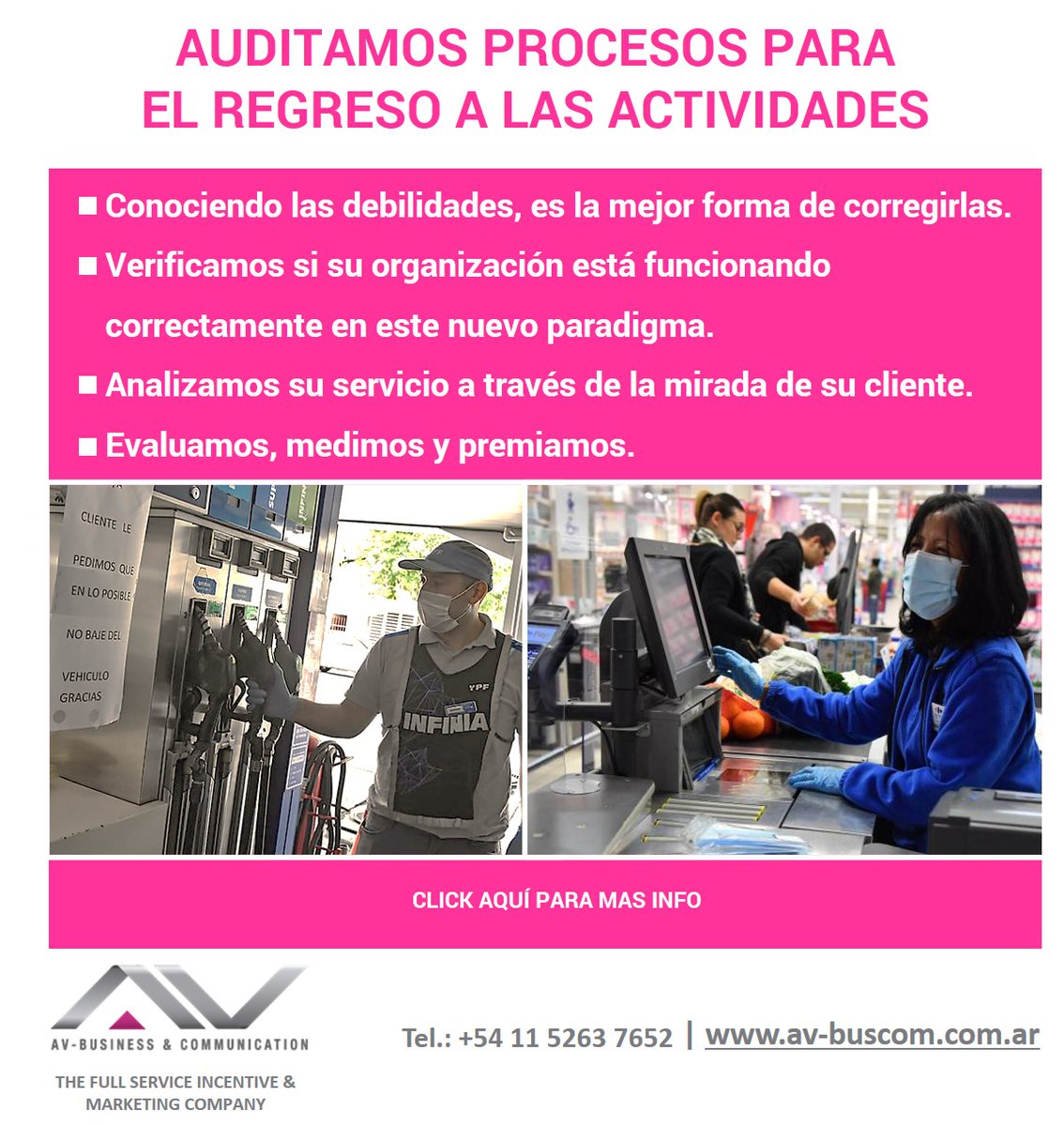 AV_BusCom's tweet image. LA NUEVA NORMALIDAD SE ACERCA

¿Como esta preparándose tu empresa para el retorno a las actividades?
CONTACTANOS Y TE AYUDAMOS A AUDITAR, MEDIR Y CORREGIR PROCESOS EN ESTA NUEVA ETAPA, PARA QUE EL REGRESO SEA SOSTENIBLE
#auditoria #marketing #mysteryshopper #fidelizacion