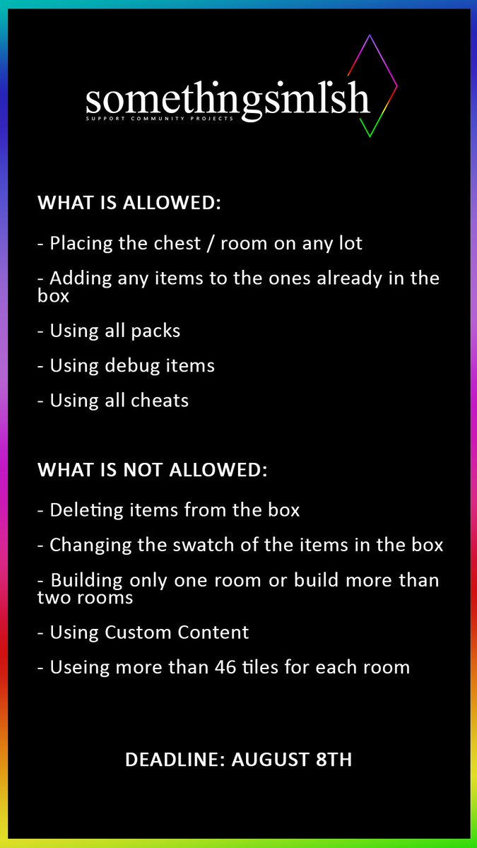 some_simlish's tweet photo. SURPRISE! Enter our surprise box challenge to (maybe, with a little luck) win a stuff pack of your choice! 🎉🎁 Head over to our #Simstagram to learn more about the challenge ❤️ #Sims4Giveaway #Sims4Challenge #Somesimlishchallenge #Sims4StuffPack https://t.co/HcpSXkRXhX