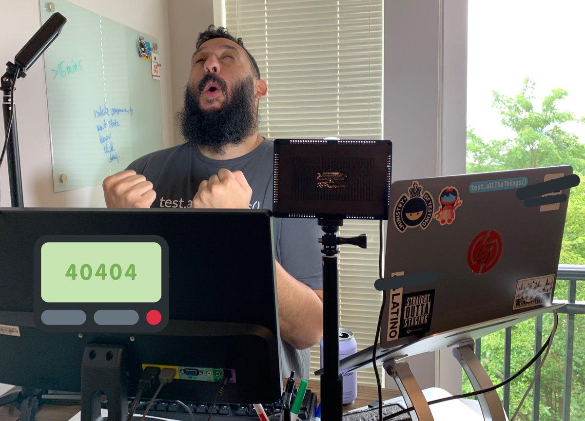 PazDa_'s tweet photo. @emna__ayadi The excitement of Wfh errrryday!!! wearing my favorite #testallthings @saucelabs shirt #ootd they put me in a corner lol https://t.co/tRzVkBILK2