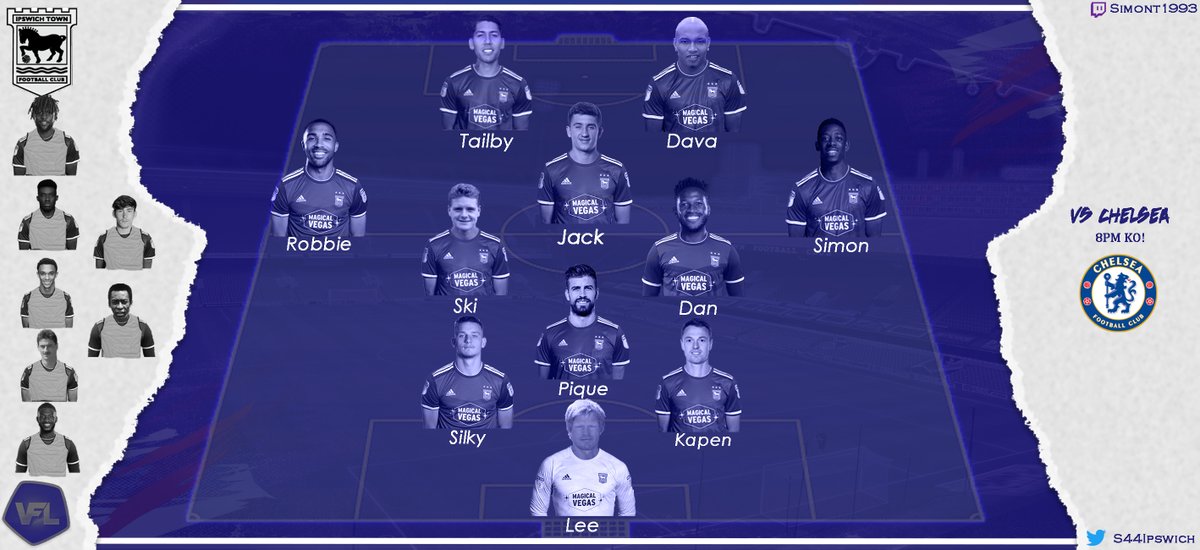 DuckMxn- (@duckmxn_) on Twitter photo 🔵TEAMSHEET🔵
Tonights starting XI to face Chelsea!
Come on the lads!
#IpswichSZN 
<a href="/TheVFL_/">VFL</a> <a href="/The_PlayerHub/">JmeMobiles📱</a> @VFLGFX 🔵TEAMSHEET🔵
Tonights starting XI to face Chelsea!
Come on the lads!
#IpswichSZN 
<a href="/TheVFL_/">VFL</a> <a href="/The_PlayerHub/">JmeMobiles📱</a> @VFLGFX