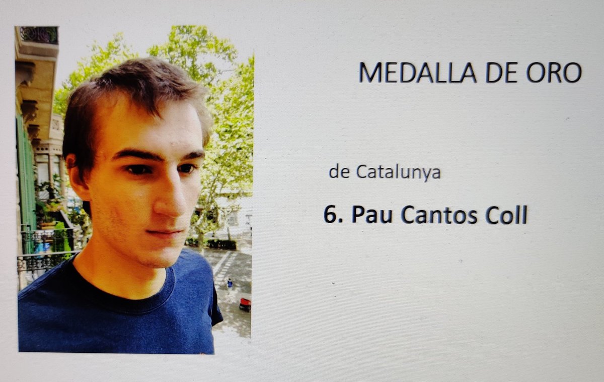 OMErsme's tweet photo. Medalla de Oro en la Olimpiada Matemática Española @OMErsme @RealSocMatEsp #OME2020 https://t.co/FsoPTVHl6v