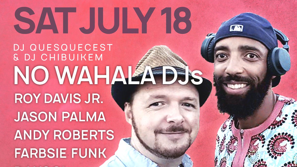 nufunk's tweet photo. #NYC's @NoWahalaDJs duo of #DJQuesquecest and #DJChibuikem perform this Saturday at @BeachesJazz virtual festival alongside #HouseMusic pioneers @RoyDavisJr, @JasonPalma &amp; @UnitedSoul    
Show starts at 7:30pm ET 🇨🇦🇺🇸
👉https://t.co/C12QhB3ZFt https://t.co/fOEoDvuk9h