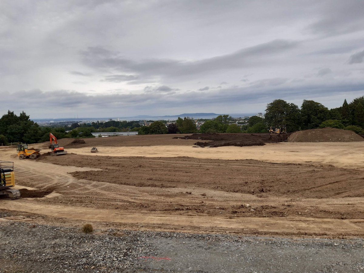Works on Fernhill car parking and active recreation field are progressing well with the fine weather . The views from the top of the field are magic. We expect to welcome visitors to this part of the park in the Autumn of 2020 #fernhill #parks #SustainableDevelopment