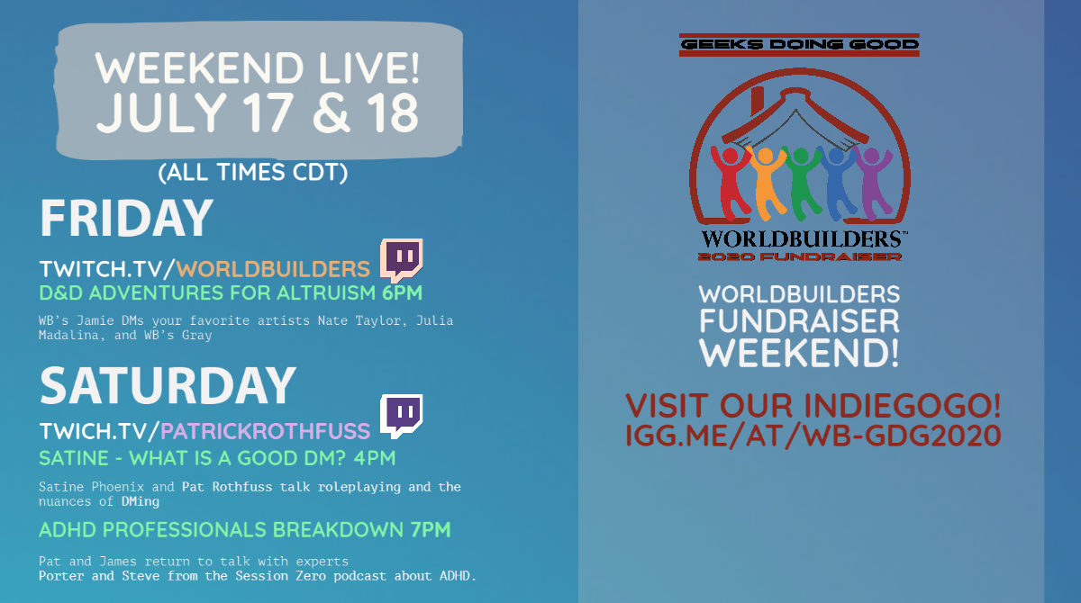 worldbuilders's tweet photo. What's going on this weekend? UPDATE!!! :) https://t.co/sqOv2gj5Gv