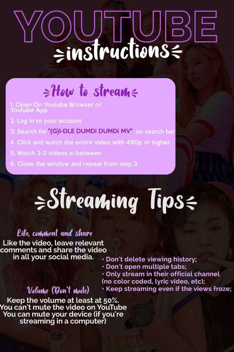 idlecharts's tweet photo. 🌴 SPOTIFY &amp; YOUTUBE 💜

Let's work hard to make this comeback the best EVER!

#GIDLE #여자아이들 @G_I_DLE https://t.co/ZZ6ekn8t9b