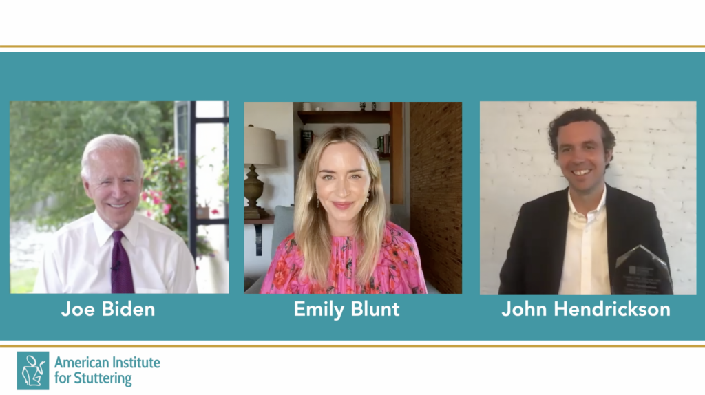 worldofstutter's tweet photo. Emily Blunt virtually hosts our 14th Annual Gala Featuring Vice President Joe Biden https://t.co/qqgBuEu7z3 https://t.co/o221q8F5p4