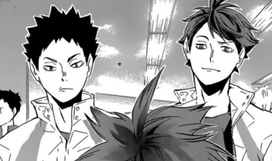 iwaoi's height difference hits different when you realize iwaizumi's the perfect height for forehead kisses 