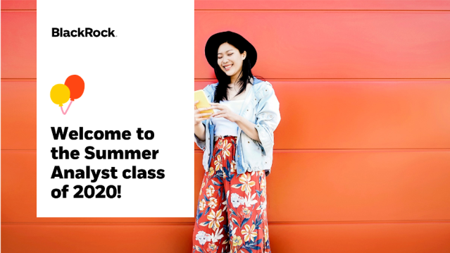 frolady's tweet photo. Last week, we welcomed the Summer Analyst class of 2020 to @BlackRock! Throughout the virtual internship program, students will gain skills and knowledge to help them kickstart their careers. Can't wait to meet y'all! #OneBlackRock https://t.co/dE8rd8U7oQ https://t.co/eQE32iY3eB