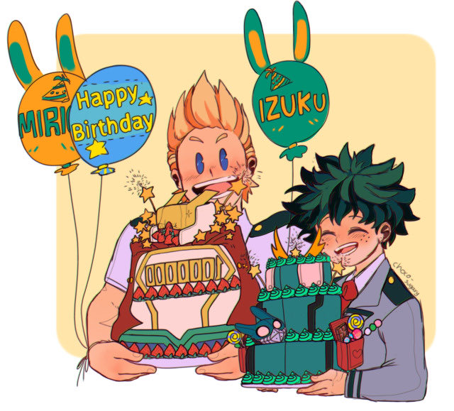 theblerdeffect's tweet photo. Happy Belated Birthday to Deku and Mirio! 7/15 #MHA #MyHeroAcadamia #theblerdeffect #feeltheeffect https://t.co/V2wGfGAYTd