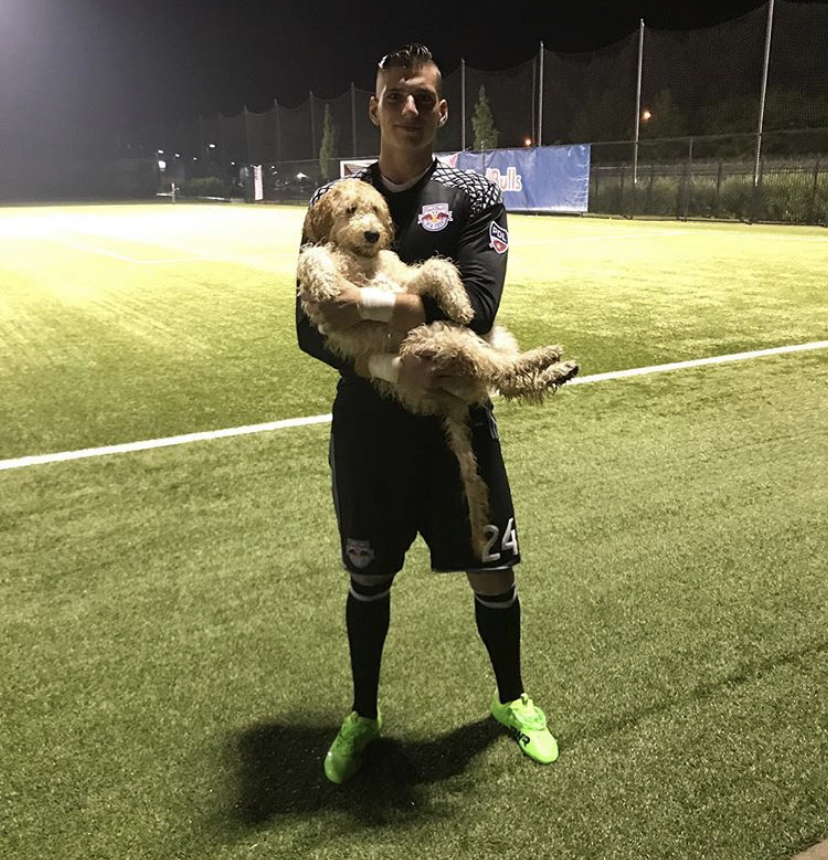 soccer_crush's tweet photo. #FlashbackFriday featuring our #COTW @RedwardsGK and one of the cutest puppies we’ve ever seen! Post pictures of your pets below!
#FBF #FCCCOTW https://t.co/wGluIsyPrX