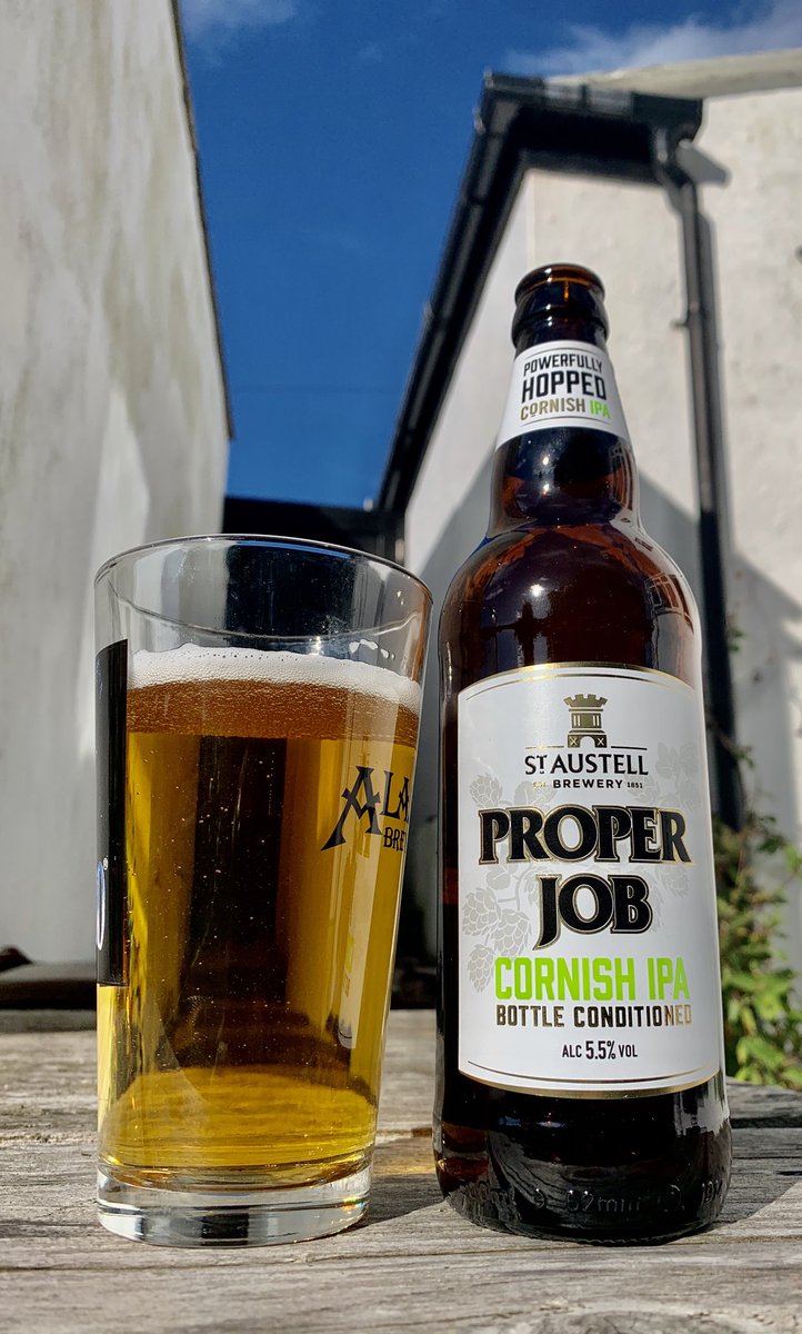 PRScredda's tweet photo. Proper Job? Don’t mind if I do! @StAustellBrew #properjobale #kernow https://t.co/08JfNTYPnZ